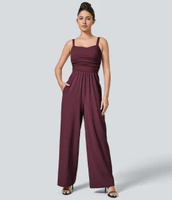 Jumpsuits<HALARA Breezeful™ Lace Up Pocket Quick Dry Casual Jumpsuit