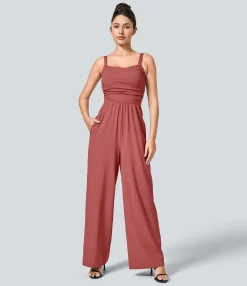 Jumpsuits<HALARA Breezeful™ Lace Up Pocket Quick Dry Casual Jumpsuit