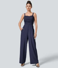 Jumpsuits<HALARA Breezeful™ Lace Up Pocket Quick Dry Casual Jumpsuit
