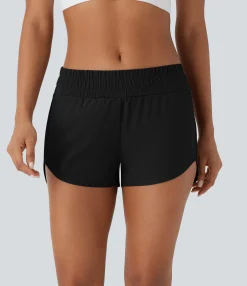Active Shorts|Shorts<HALARA Breezeful™ Low Rise Pockets 2-in-1 Curved Hem Quick Dry Running Shorts 2.5''