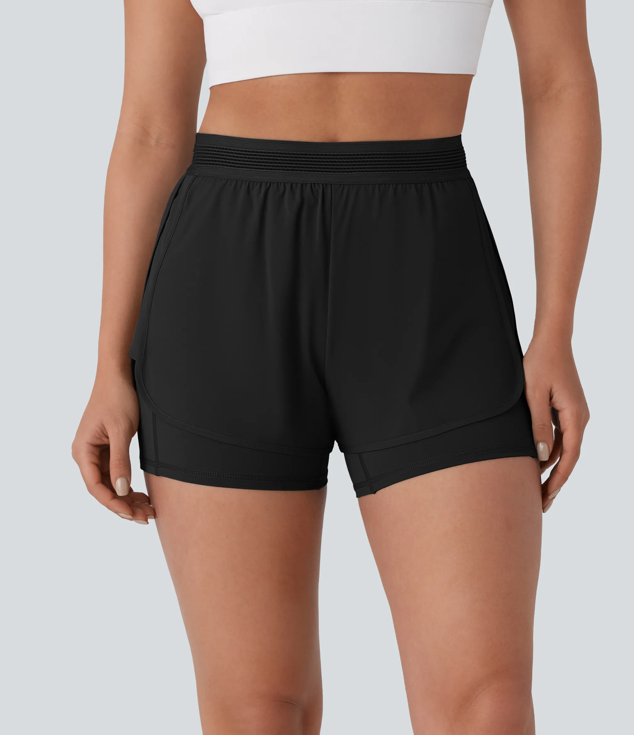 Active Shorts|Shorts<HALARA Breezeful™ Mid Rise 2-in-1 Pockets Quick Dry Running Shorts