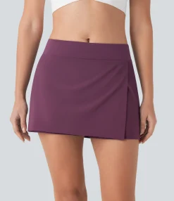 Skirts<HALARA Breezeful™ Mid Rise Pocket Wrapped Quick Dry Yoga Skort