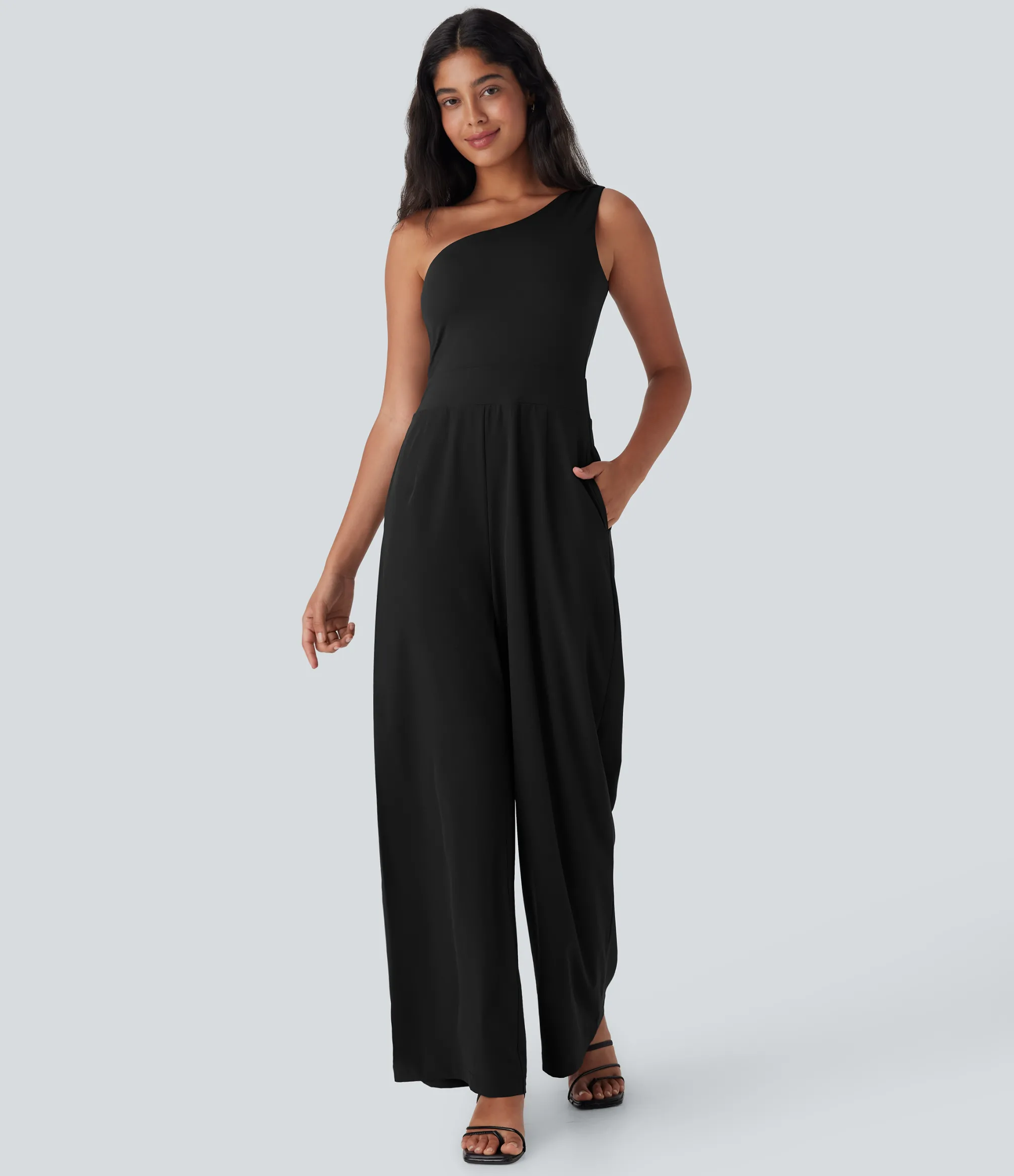 Jumpsuits<HALARA Breezeful™ One Shoulder Quick Dry Jumpsuit with Pockets