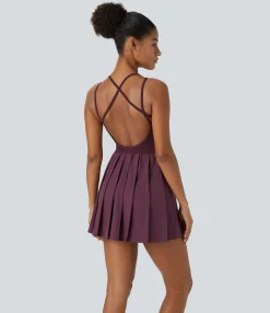 Dresses|Flowy Dresses<HALARA Breezeful™ Pleated 2-in-1 Pocket Quick Dry Mini Active Dress