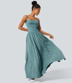 Flowy Dresses|Maxi & Midi Dresses<HALARA Breezeful™ Pocket Flowy Flare Maxi Quick Dry Casual Slip Dress