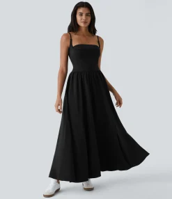 Flowy Dresses|Maxi & Midi Dresses<HALARA Breezeful™ Pocket Flowy Flare Maxi Quick Dry Casual Slip Dress