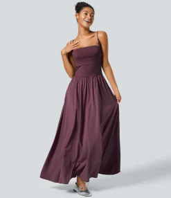 Flowy Dresses|Maxi & Midi Dresses<HALARA Breezeful™ Pocket Flowy Flare Maxi Quick Dry Casual Slip Dress