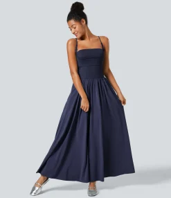 Flowy Dresses|Maxi & Midi Dresses<HALARA Breezeful™ Pocket Flowy Flare Maxi Quick Dry Casual Slip Dress