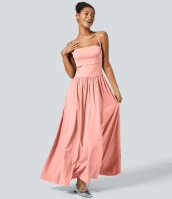 Flowy Dresses|Maxi & Midi Dresses<HALARA Breezeful™ Pocket Flowy Flare Maxi Quick Dry Casual Slip Dress