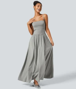 Flowy Dresses|Maxi & Midi Dresses<HALARA Breezeful™ Pocket Flowy Flare Maxi Quick Dry Casual Slip Dress
