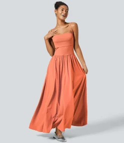 Flowy Dresses|Maxi & Midi Dresses<HALARA Breezeful™ Pocket Flowy Flare Maxi Quick Dry Casual Slip Dress