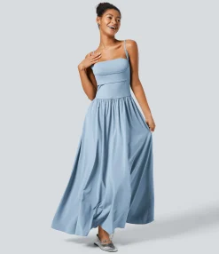 Flowy Dresses|Maxi & Midi Dresses<HALARA Breezeful™ Pocket Flowy Flare Maxi Quick Dry Casual Slip Dress