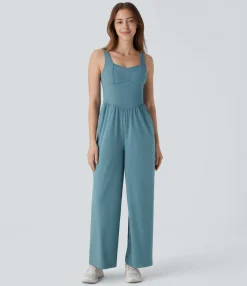Jumpsuits<HALARA Breezeful™ Pocket Straight Leg Quick Dry Yoga Jumpsuit