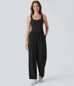 Jumpsuits<HALARA Breezeful™ Pocket Straight Leg Quick Dry Yoga Jumpsuit