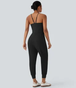 Jumpsuits<HALARA Breezeful™ Pocket Tapered Quick Dry Casual Slip Jogger Jumpsuit