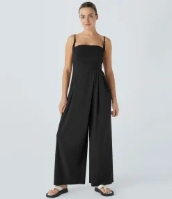 Jumpsuits<HALARA Breezeful™ Pocket Wide Leg Quick Dry Casual Slip Jumpsuit