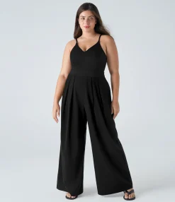 Plus Size<HALARA Breezeful™ Pocket Wide Leg Quick Dry Slip Plus Size Jumpsuit