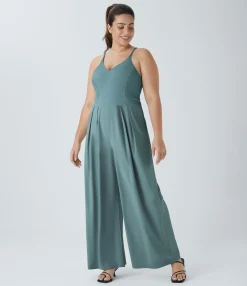 Plus Size<HALARA Breezeful™ Pocket Wide Leg Quick Dry Slip Plus Size Jumpsuit