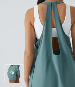 Flowy Dresses|Mini Dresses<HALARA Breezeful™ Pockets Drawstring 2-Piece Quick Dry Mini Hiking Active Dress