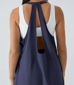 Flowy Dresses|Mini Dresses<HALARA Breezeful™ Pockets Drawstring 2-Piece Quick Dry Mini Hiking Active Dress