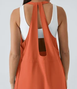 Flowy Dresses|Mini Dresses<HALARA Breezeful™ Pockets Drawstring 2-Piece Quick Dry Mini Hiking Active Dress