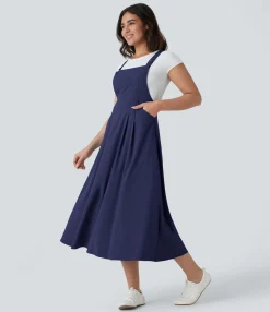 Flowy Dresses|Maxi & Midi Dresses<HALARA Breezeful™ Pockets Flowy Quick Dry Midi Casual Dress