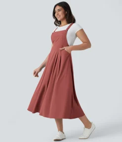 Flowy Dresses|Maxi & Midi Dresses<HALARA Breezeful™ Pockets Flowy Quick Dry Midi Casual Dress