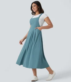 Flowy Dresses|Maxi & Midi Dresses<HALARA Breezeful™ Pockets Flowy Quick Dry Midi Casual Dress