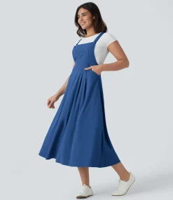 Flowy Dresses|Maxi & Midi Dresses<HALARA Breezeful™ Pockets Flowy Quick Dry Midi Casual Dress