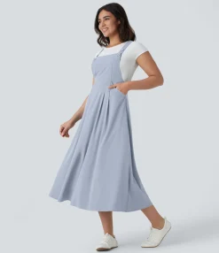 Flowy Dresses|Maxi & Midi Dresses<HALARA Breezeful™ Pockets Flowy Quick Dry Midi Casual Dress
