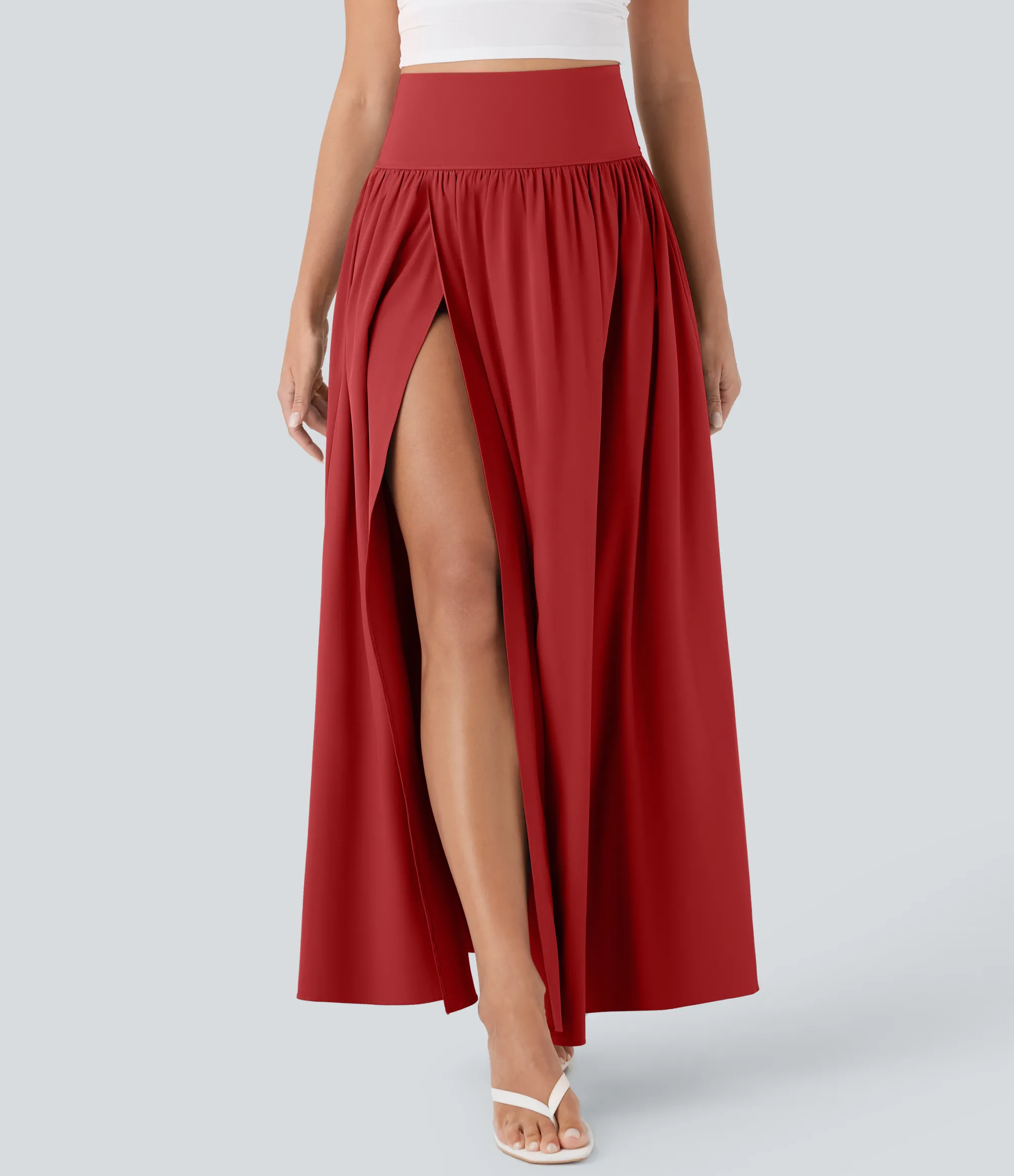 Flowy Skirts|Skirts<HALARA Breezeful™ SoCinched High Waisted Tummy Control 2-in-1 Flowy Quick Dry Maxi Skirt