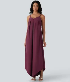 Jumpsuits<HALARA Breezeful™ Tie Pocket Curved Hem Flowy Quick Dry Casual Jumpsuit