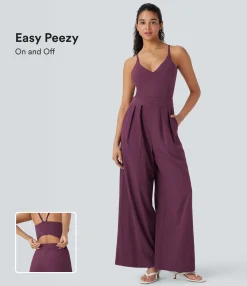 Jumpsuits<HALARA Breezeful™ Wide Leg Quick Dry Casual Slip Jumpsuit with Pockets-Easy Peezy Edition