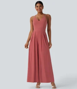 Jumpsuits<HALARA Breezeful™ Wide Leg Quick Dry Casual Slip Jumpsuit with Pockets-Easy Peezy Edition