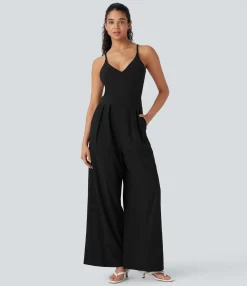 Jumpsuits<HALARA Breezeful™ Wide Leg Quick Dry Casual Slip Jumpsuit with Pockets-Easy Peezy Edition