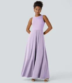 Jumpsuits<HALARA Breezeful™ Zipper Sleeveless Pocket Contrast Quick Dry Jumpsuit