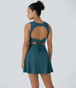 Mini Dresses|Active Dresses<HALARA Buckle Tie Back 2-in-1 Pocket Dance Active Dress