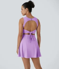 Mini Dresses|Active Dresses<HALARA Buckle Tie Back 2-in-1 Pocket Dance Active Dress