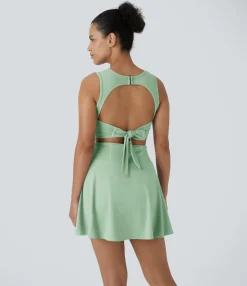 Mini Dresses|Active Dresses<HALARA Buckle Tie Back 2-in-1 Pocket Dance Active Dress