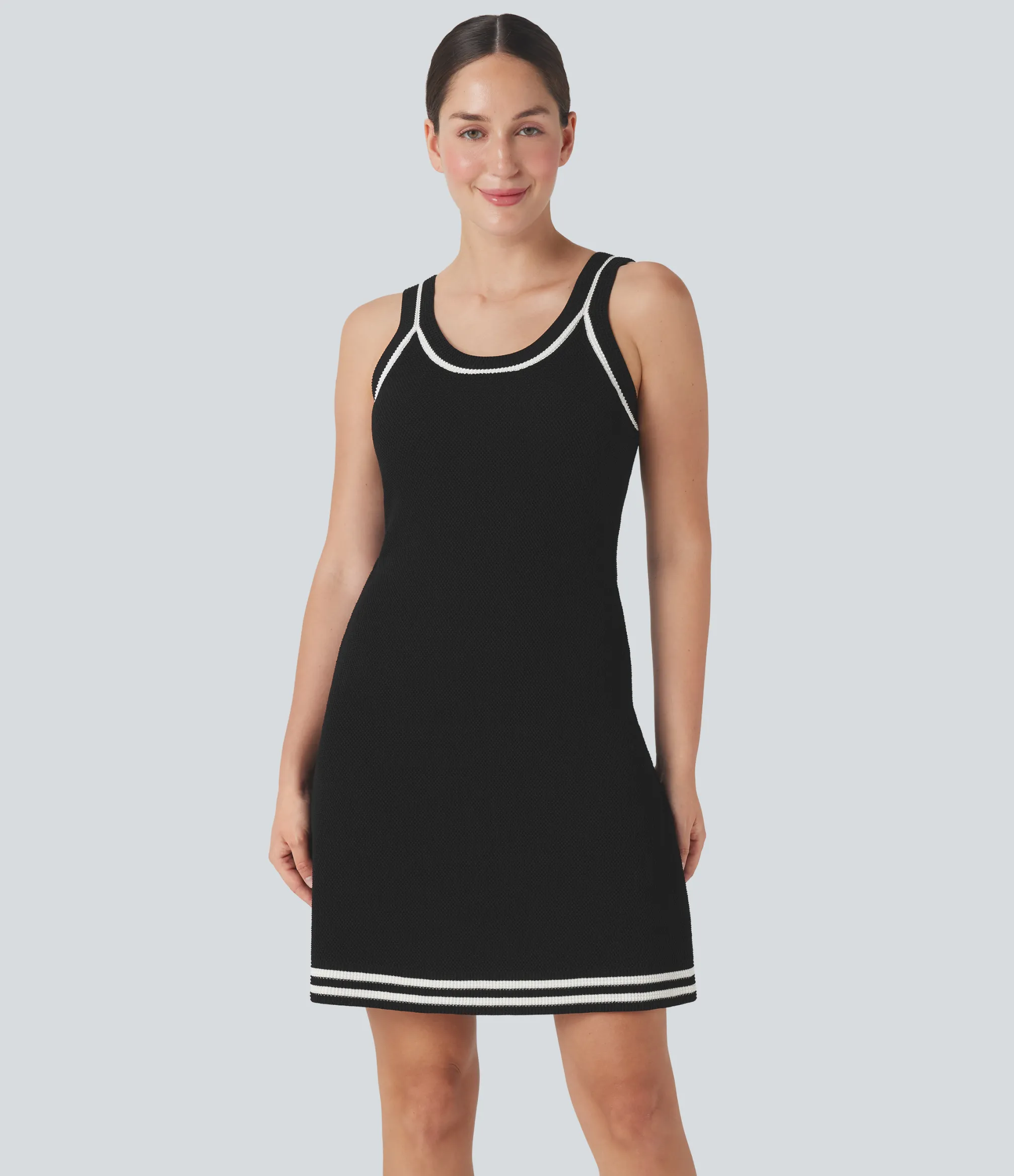 Dresses|Sweaters<HALARA Color Block Mini Casual Sweater Knit Dress