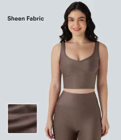 Tank Tops & Camis|Tank Tops<HALARA Cropped Sheen Yoga Tank Top