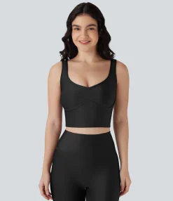 Tank Tops & Camis|Tank Tops<HALARA Cropped Sheen Yoga Tank Top