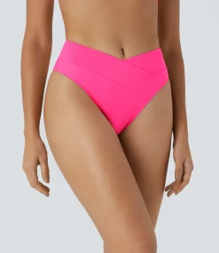 Beachwear<HALARA Crossover Bikini Bottom Swimsuit