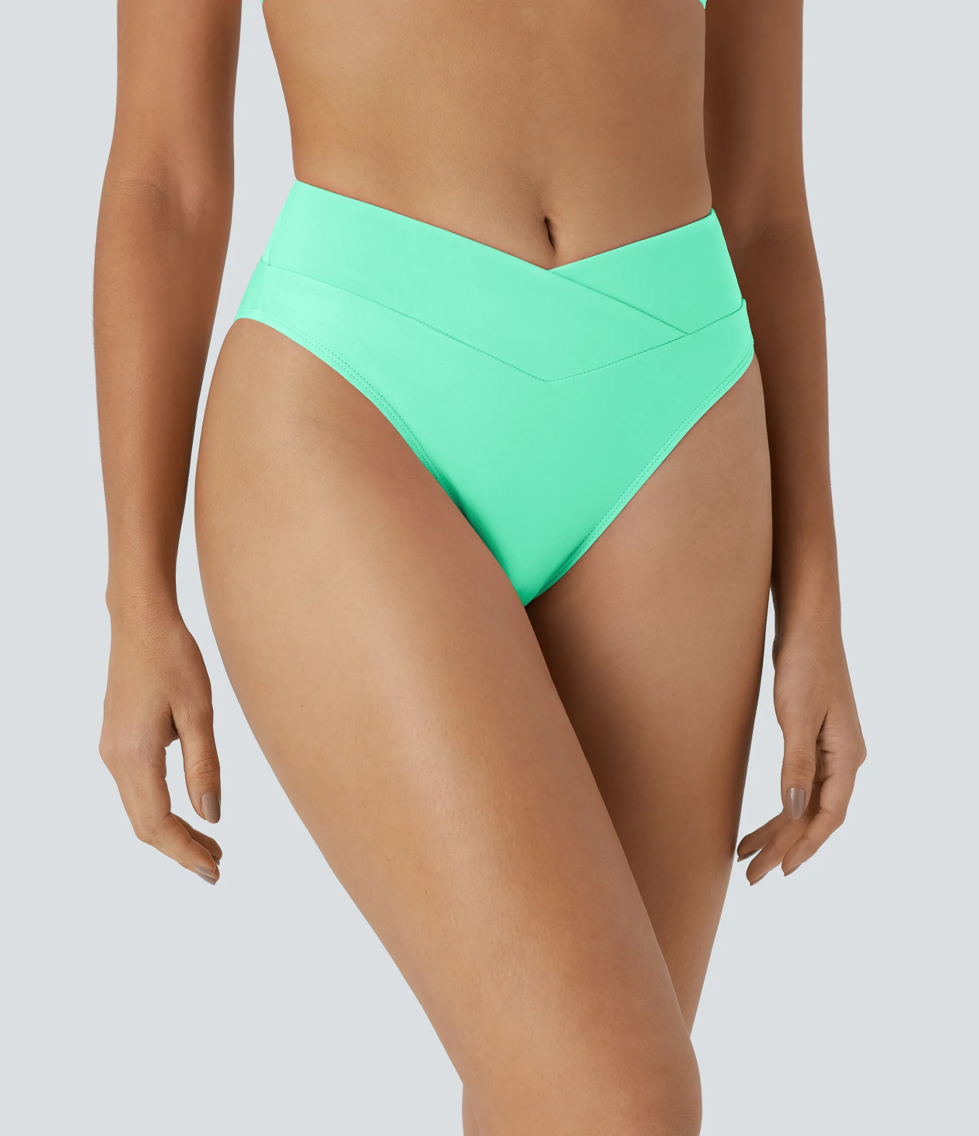 Beachwear<HALARA Crossover Bikini Bottom Swimsuit