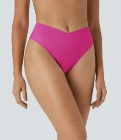Beachwear<HALARA Crossover Bikini Bottom Swimsuit