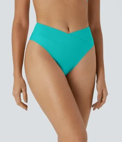 Beachwear<HALARA Crossover Bikini Bottom Swimsuit