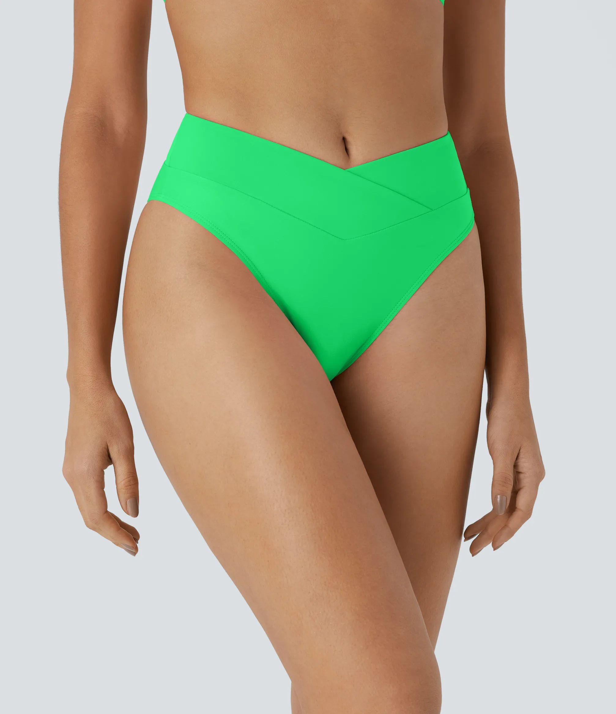 Beachwear<HALARA Crossover Bikini Bottom Swimsuit