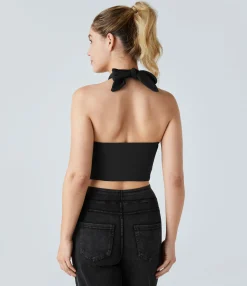 Tank Tops & Camis|Tank Tops<HALARA Crossover Halter Tie Back Work Tank Top