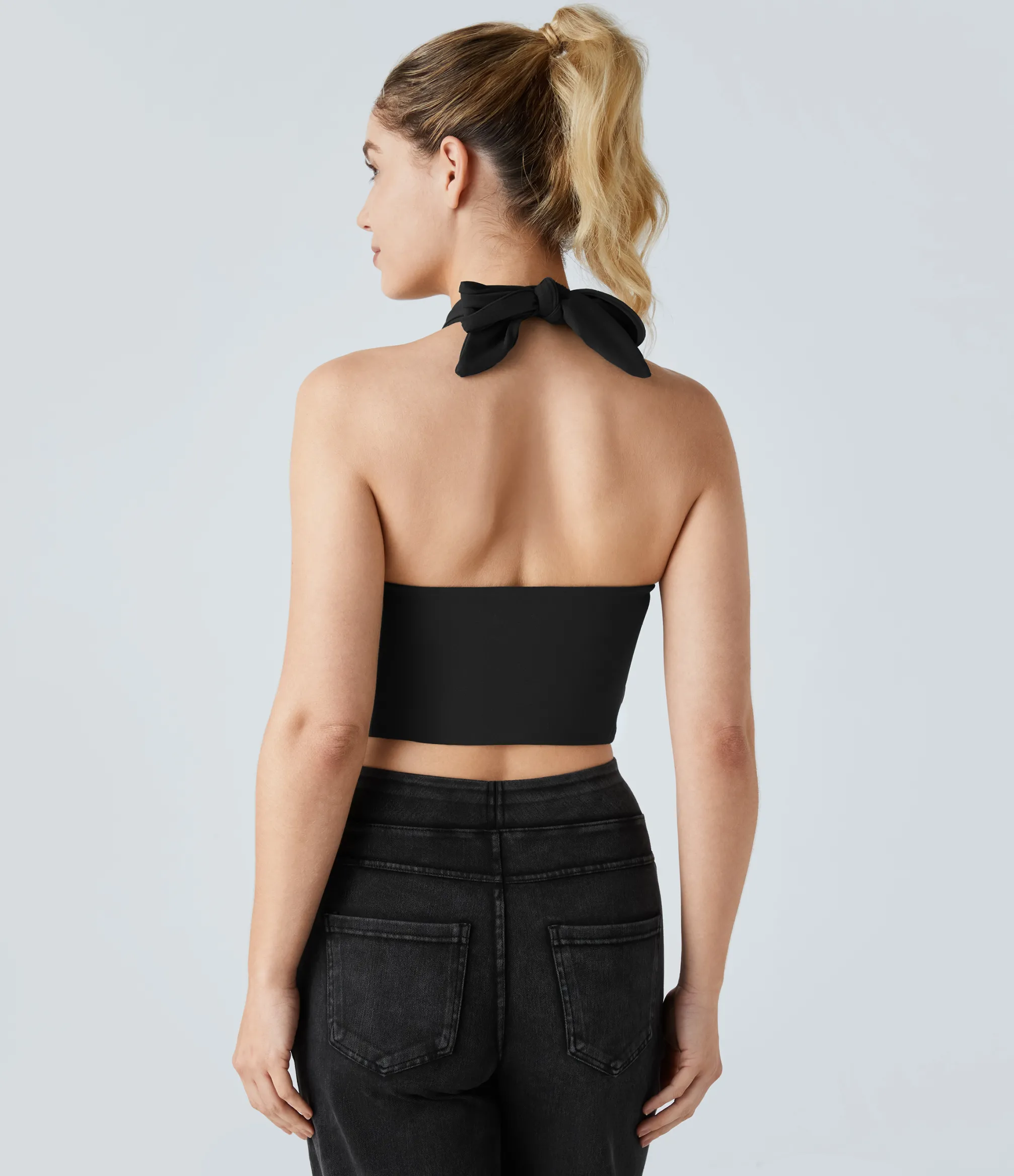 Tank Tops & Camis|Tank Tops<HALARA Crossover Halter Tie Back Work Tank Top