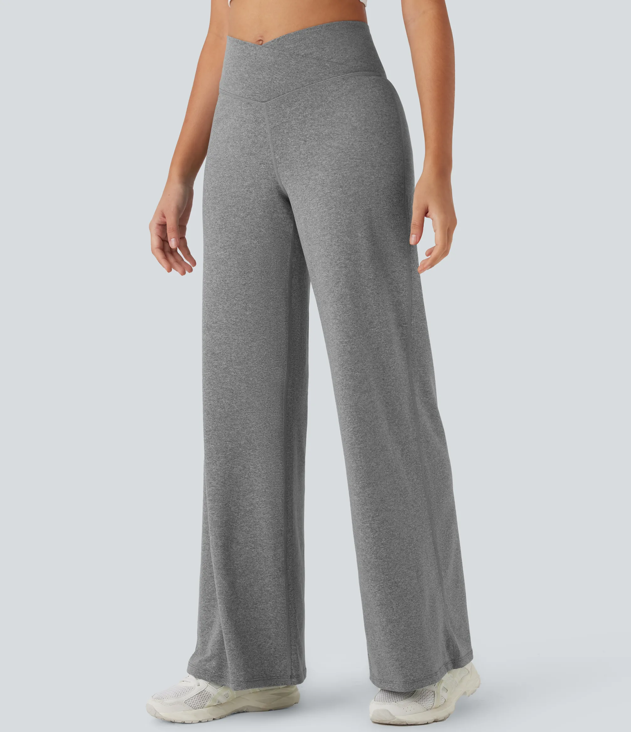 High-Waisted Pants|Wide-Leg Pants<HALARA Crossover High Waisted Pocket Wide Leg Yoga Pants